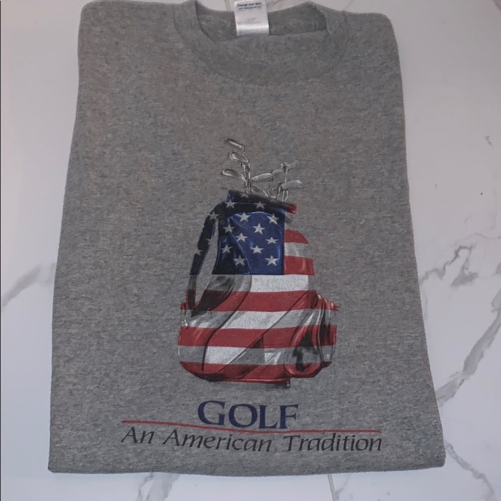 Mens Gold T-shirt Size L